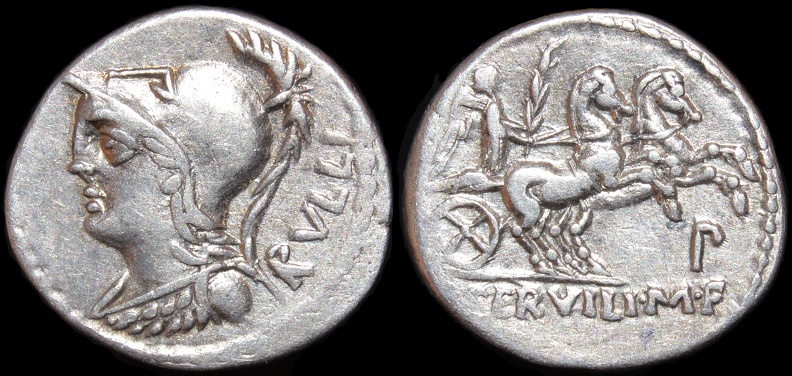 Cr. 328/1 P. Servilius M.f. Rullus AR denarius, 100 B.C.