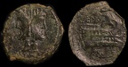 Cr. 340/4 L. Calpurnius Piso Frugi Æ as, 90 B.C., Rome mint