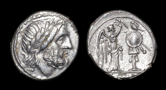 Cr. 67/1 Anonymous AR Victoriatus, 211-208 B.C., Sicilian Mint
