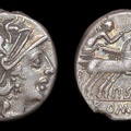 Cr. 205/1 P SVLA(Publius Cornelius Sulla) AR denarius, 151 B.C., Rome mint