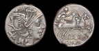Cr. 205/1 P SVLA(Publius Cornelius Sulla) AR denarius, 151 B.C., Rome mint