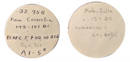 Boston MFA tray tag for Cr. 205/1 P SVLA AR denarius
