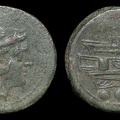 Cr. 41/8b McCabe A1 Anon post-semilibral Æ quadrans, 215-212 B.C., Rome mint