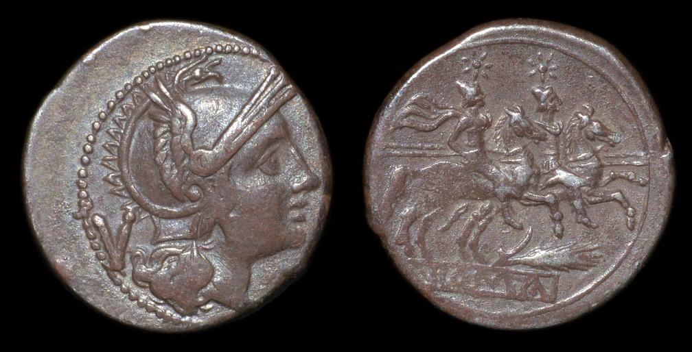 Cr. 72/4 grain-ear/corn-ear series AR quinarius, 211-210 B.C., Sicilian mint