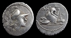 Cf. Cr 287/1 Anon issue of 115/114 B.C., Geto-Dacian imitation