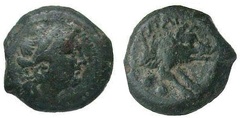 HNI 1218, Paestum Demeter/boar AE Sextans, 210-150 B.C.