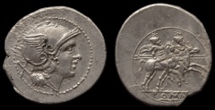 Cr. 46(a)/1 Anonymous denarius, after 211 BC, uncertain mint - Not in RRC