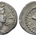 Cr. 529/4b M Antonius & C Caesar Octavianus AR Quinarius, 39 B.C., Gaul