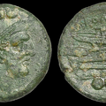 Cr. 97/5c=97/13d "L" series Mercury-headed quadrans, after 211 BC, Luceria