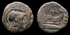 Cr. 181/- Caps of the Dioscuri Æ Triens, 169-158 BC