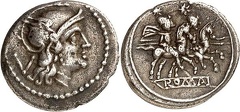 Cr. 98b/1 Anonymous victoriatus, circa 211 BC, Luceria
