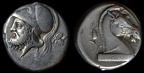 Cr. 13/1 Mars/Horsehead ROMANO didrachm, 326-300 B.C., Neapolis