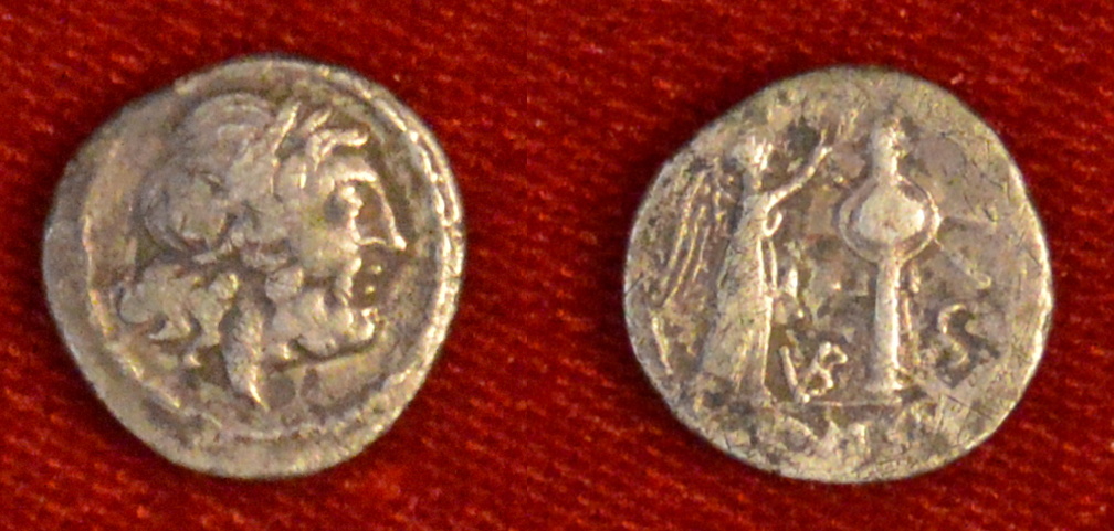 Cr. 95/2 "VB" Half Victoriatus, 211-208 B.C., Uncertain mint