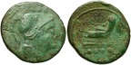 Cr. 106/6a Anonymous "staff and club" series Æ Triens, 209-208 B.C., Etrurian mint