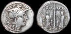 Cr. 243/1 Ti. Minucius C.f. Augurinus AR Denarius, 134 BC