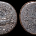 Cr. 544/30 Marc Antony AR denarius, 32-31 BC, Leg XV, Patrae(?) mint