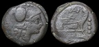 Cr. 191/3 "VAL"/Valeria series Æ triens, 169-158 BC