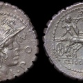 Cr. 282/4 L. Licinius Crassus, Cn. Domitius Ahenobarbus & associates AR denarius, 118 B.C., Narbo mint