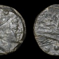 Cr. 100/5 Anonymous "CA" sextans, 209-208 B.C., Canusium mint