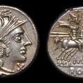 Cr. 220/1 M·IVNI(Marcus Junius Silanus?) AR Denarius, 145 B.C., Rome mint