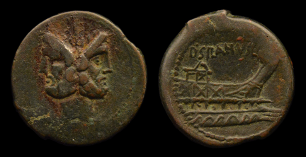 Cr. 337/5 D•SILANVS•L•F Æ as, 91 B.C., Rome