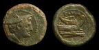 Cr. 43/6 var(no mintmark) Æ Semuncia, 214-212 B.C., Luceria