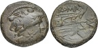 Cr. 64/6a MA series Æ Sextans, 210 B.C., Sardinian mint