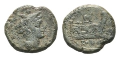 Cr. 122/7 dog series Æ Sextans, 206-195 BC, Rome