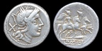 Cr. 68/1a corn-ear denarius, Sicily, 211-208 BC
