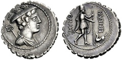 Cr. 362/1 C Mamilius Limetanus AR Denarius, 82 BC