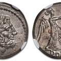 Cr. 98A/1b LT Series AR Victoriatus, 214-212 BC, Apulian mint