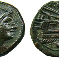 Cr. 42/4 var "Grain ear"/"Corn ear" uncia, sicily, 214-212 BC
