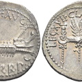 Cr. 544/1/ Marc Antony AR denarius, 32-31 BC, Leg XVII CLASSICAE, Patrae(?) mint