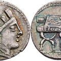 Cr. 356/1d P FOVRIVS "CRASSVPES" var AR denarius, 84 BC