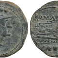 Cr. 100/3 "CA" series triens, 211-206 BC, Canusium mint