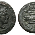 Cr. 43/6 - L3.8 - "L" Æ Semuncia, 214-212 B.C., Luceria