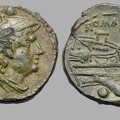Cr. 86/- A.5b Æ Sextans, 211-206 BC, Luceria outstep