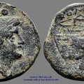Cr. 99-100/- P3.5a Anonymous P-CA Æ Sextans, 211-206 BC, Canusium outstep
